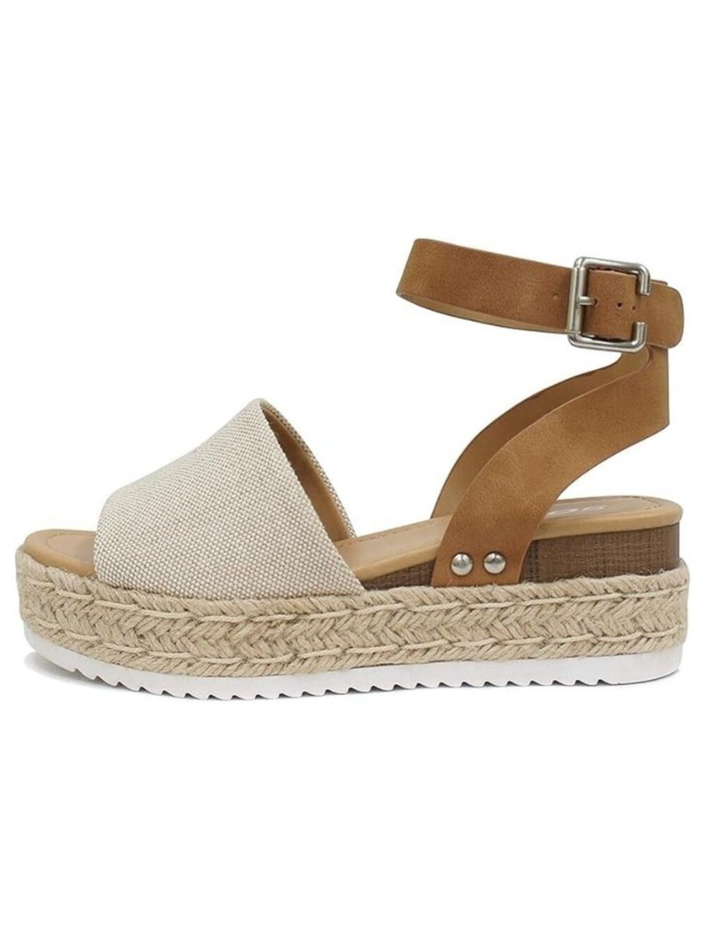 Soda Women's Espadrille Flatform Wedge Sandals Open Toe Ankle Strap Size 10